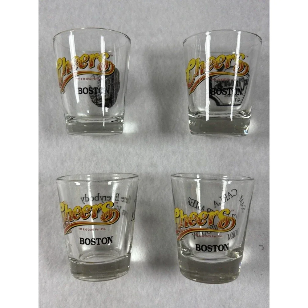 Cheers Boston - Vintage 2003 - Souvenir Shot Glasses New In Box